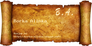 Borka Alinka névjegykártya